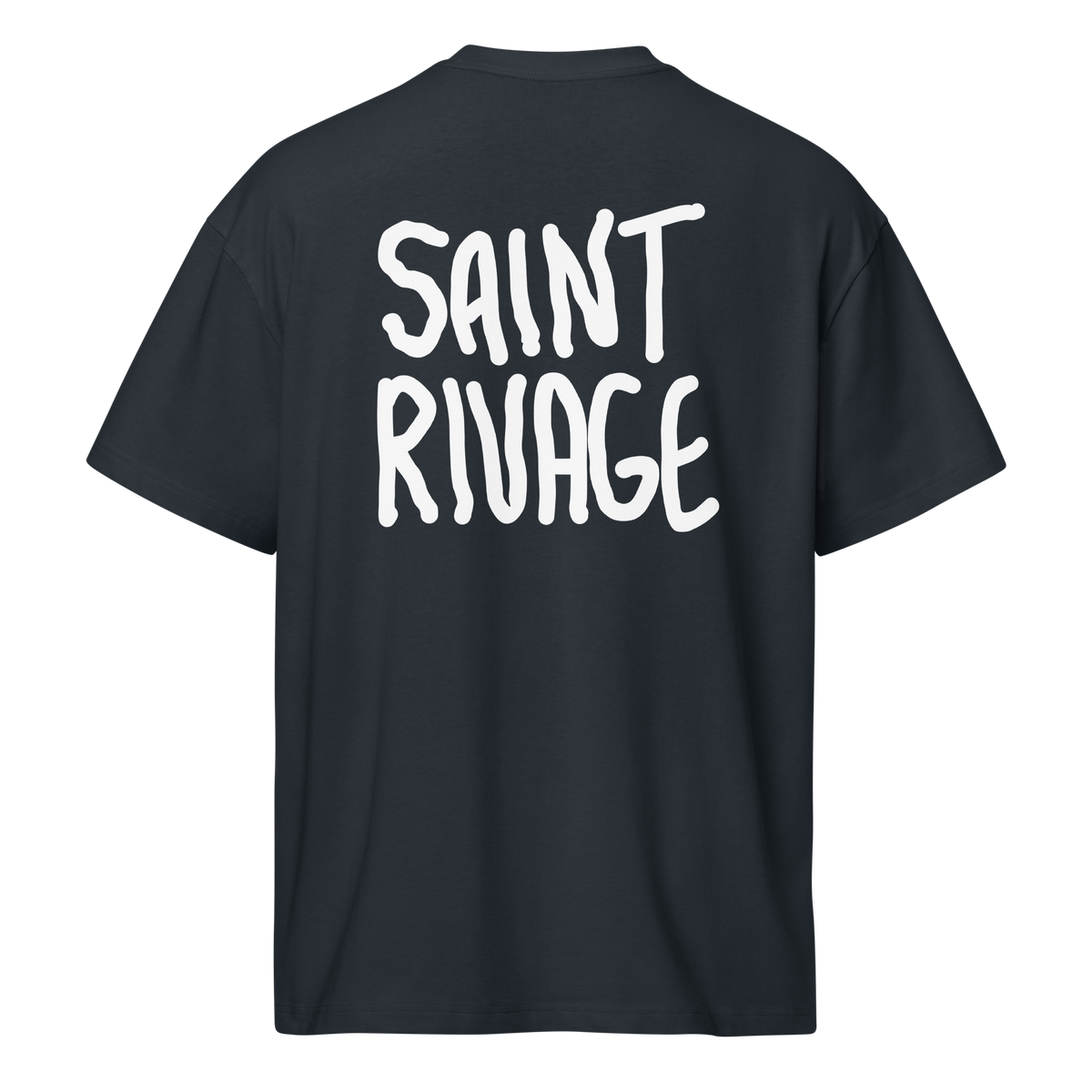 Navy - back | Saint Rivage Signature Tee oversized boxy t-shirt