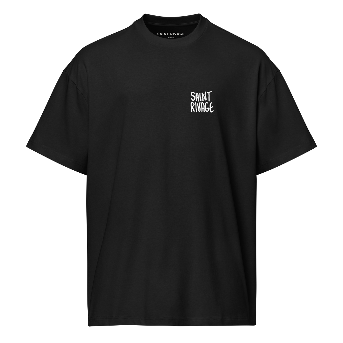 Black - front | Saint Rivage Signature Tee oversized boxy t-shir
