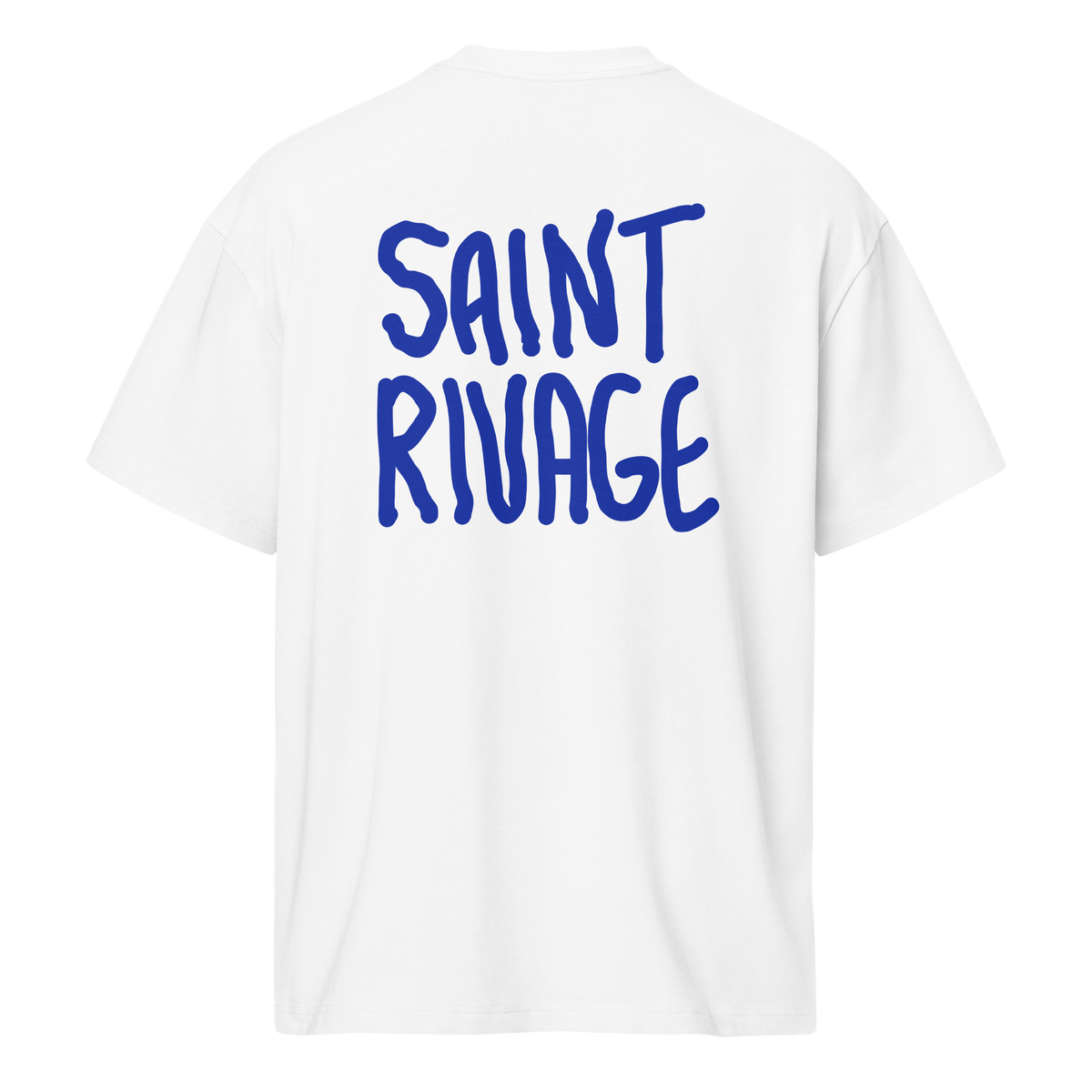 White - back | Saint Rivage Signature Tee oversized boxy t-shirt